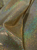 Gold Sparkly Jewel Holographic Fabric - 2