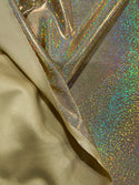 Gold Sparkly Jewel Holographic Fabric - 5