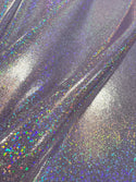 Lilac Holographic Sparkly Jewel Fabric - 2
