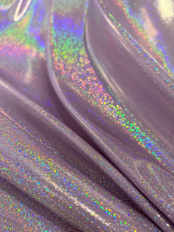 Lilac Holographic Sparkly Jewel Fabric - 1