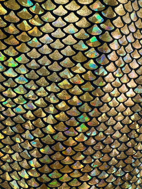 Gold Fish Scale Fabric - Coquetry Clothing