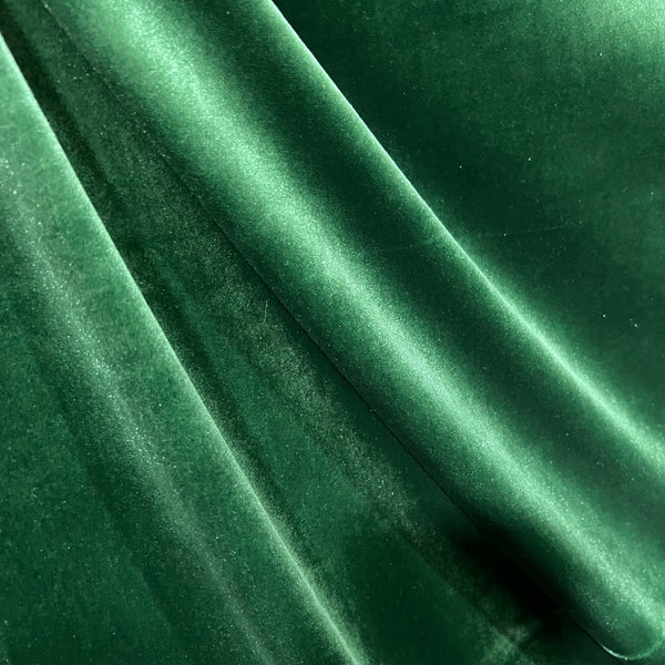 Green Stretch Velvet Fabric - 1