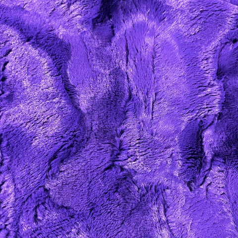 Viola Purple Minky Faux Fur Fabric - Coquetry Clothing