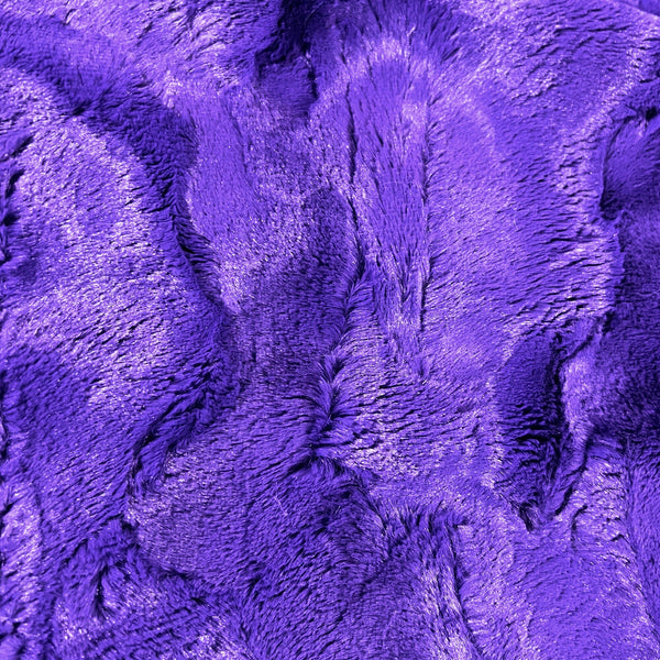 Viola Purple Minky Faux Fur Fabric - 1