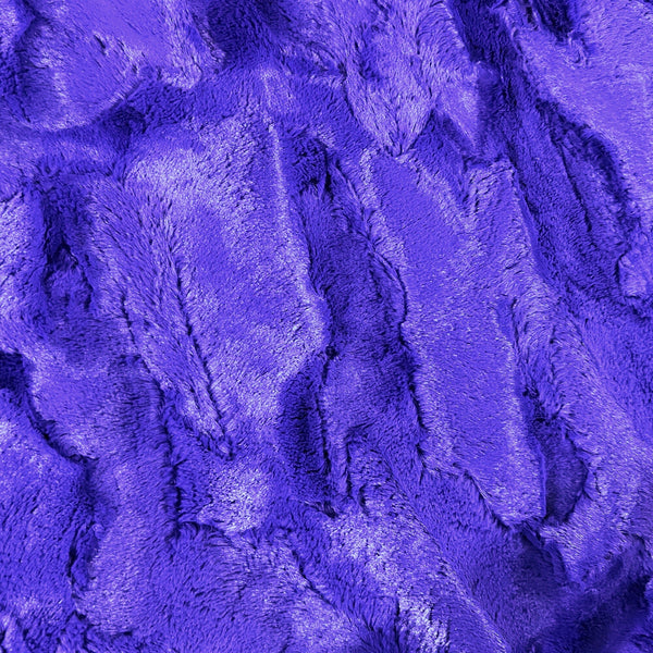 Viola Purple Minky Faux Fur Fabric - 3
