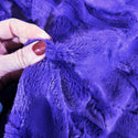 Viola Purple Minky Faux Fur Fabric - 2