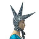 Triple Unicorn Horn Bonnet in Distortion Velvet - 3