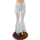 Flashbulb Holographic High Waist Bell Bottom Flares-4