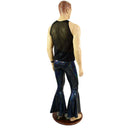 Mens Black Kaleidoscope Bell Bottom Flares-4