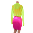 Kimberly Jacket in Neon Yellow Mesh-3