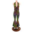 Poisonous Print Laceup Josie Halter Catsuit with Bell Bottoms-6