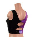 Cutout O-Ring Crop Tank with Color Split-2
