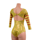 Gold, Red and Green Klown Romper with Twist Back-2