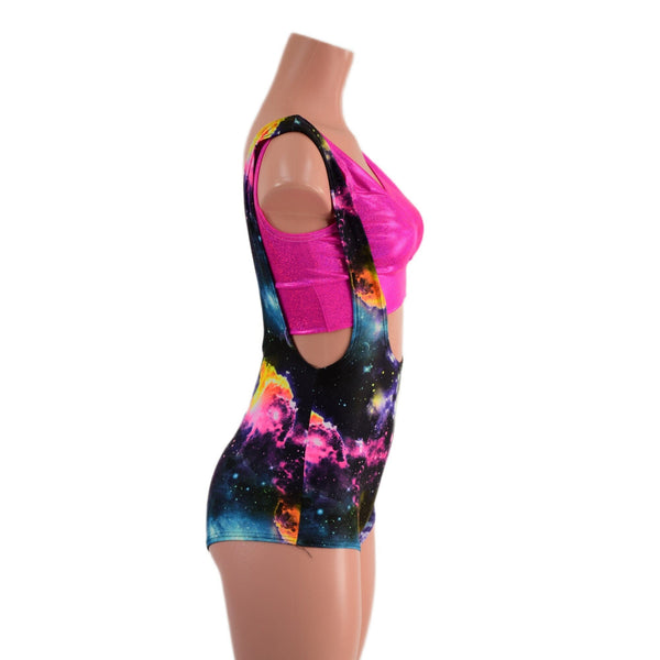 Suspender Romper with Boy Cut Leg and Starlette Bralette Set - 3