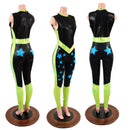 Lotsa Stars Zipper Front Color Blocked Catsuit-1