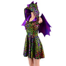 Poisonous Dragon Hoodie Skater Dress and Wings Set-3