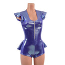 Zipper Front Ruffle Rump Romper in Lavender Ice-2