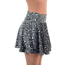 READY to SHIP 15" Distortion Velvet Circle Cut Mini Skirt-6