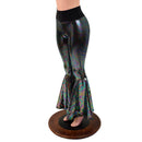 Oil Slick High Waist Bell Bottom Flares with Smooth Black Spandex Waistband-2