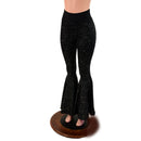 Star Noir High Waist Bell Bottom Flares with Smooth Black Spandex Waistband-4
