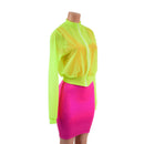 Kimberly Jacket in Neon Yellow Mesh-2