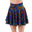 Radioactive Print Circle Cut Mini Skirt-3