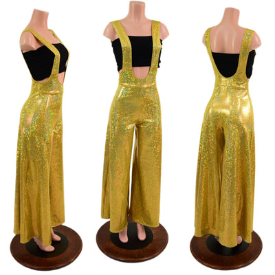 Gold Kaleidoscope Wide Leg Suspender Pants (Top Sold Separately)