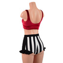 Red Velvet and Black and White Striped Cirque Set-3