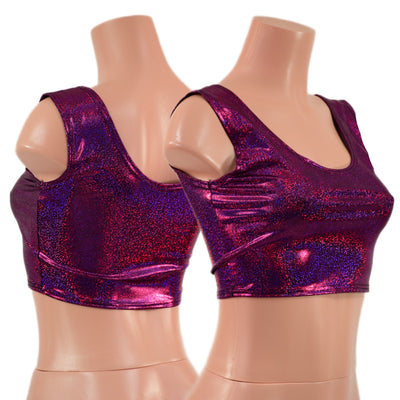 Fuchsia Sparkly Jewel MINI Crop Tank