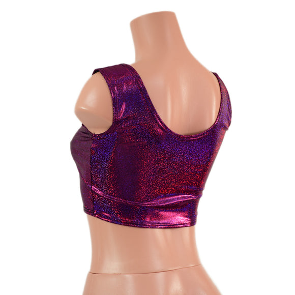 Fuchsia Sparkly Jewel MINI Crop Tank