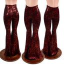 Primeval Red High Waist Solar Flares-1