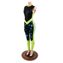 Lotsa Stars Zipper Front Color Blocked Catsuit-4
