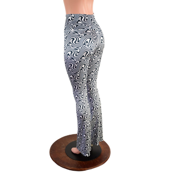 Distortion Velvet High Waist Boot Cut Leggings - Coquetry Clothing