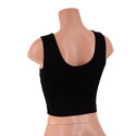 Smooth Black Spandex Crop Tank - 2