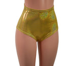 Gold Sparkly Jewel High Waist Siren Shorts-2