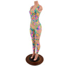 Neon Flux Scoop Neck Catsuit with Quad Cutouts-5