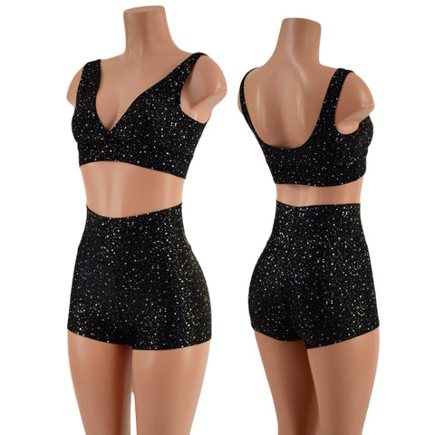 Star Noir Starlette Bralette & High Waist Shorts Set - Coquetry Clothing