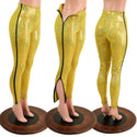 Gold Kaleidoscope Zip Away High Waist Leggings - 1