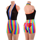Backless Bella Romper with Applique Booty Hearts - Coquetry Clothing
