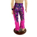 Rainbow Leopard Mens Bootcut Macho Pants with Gladiator Fringe-6