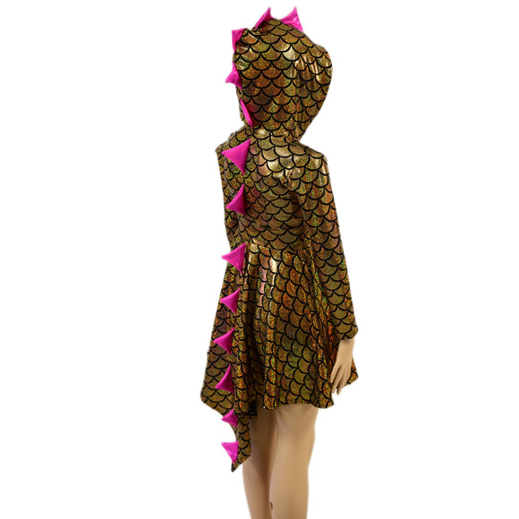 Girls Dragon Tail Skater Dress