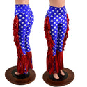 Patriotic Rodeo Shirt and Fringed Bootcut Macho Pants SET - 7