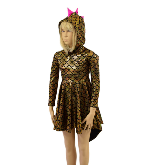 Girls Dragon Tail Skater Dress