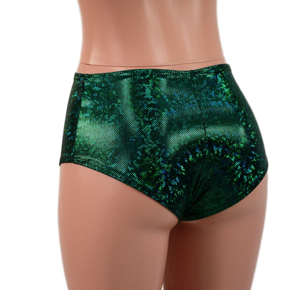 Midrise Siren Shorts in Green Kaleidoscope