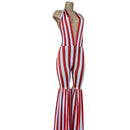 Red and White Striped Stilting Costume-2