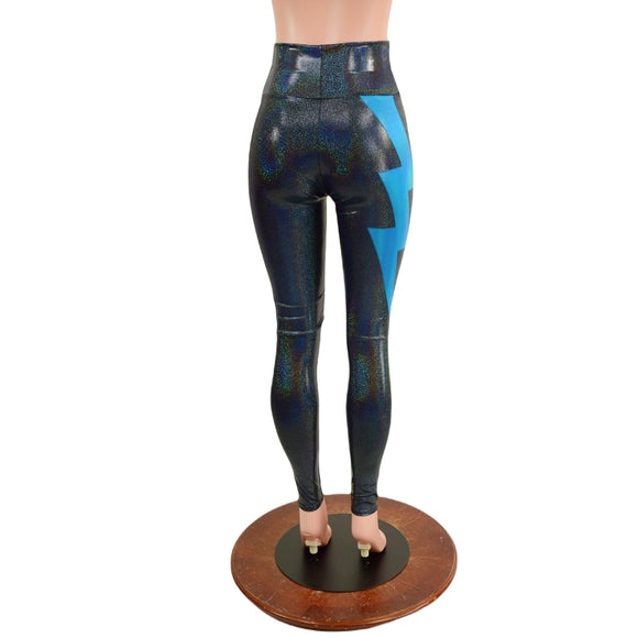 High Waist Leggings with Lightning Bolts - Coquetry Clothing