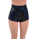 High Waist Pinup Shorts with Boy Cut Leg in Black Kaleidoscope-2