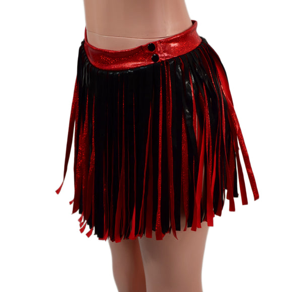 Gladiator Fringe Belt with Snap Waistband