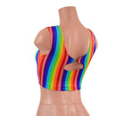 Rainbow Stripe High Or Low Reversible Cutout Oring Mini Crop-4