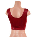 Coagulant Red Laceup Crop Tank-5